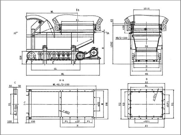 扇形閥門(mén)帶式（甲帶）給料機(jī)的承載能力較強(qiáng)、噪音低、整機(jī)使用壽命長(zhǎng)
