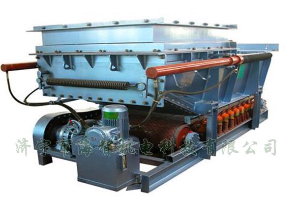 它將帶式（甲帶）給料機的手動檢修閘門改為電動、液動或氣動控制閥門，增大了閘門推力